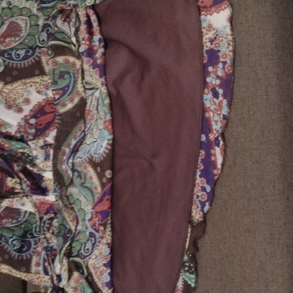 Paisley Strapless Dress With Earrings Euc - Picture 9 of 10
